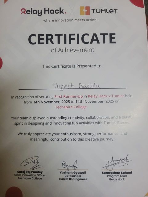 Relay Hack × Tumlet Runner-Up